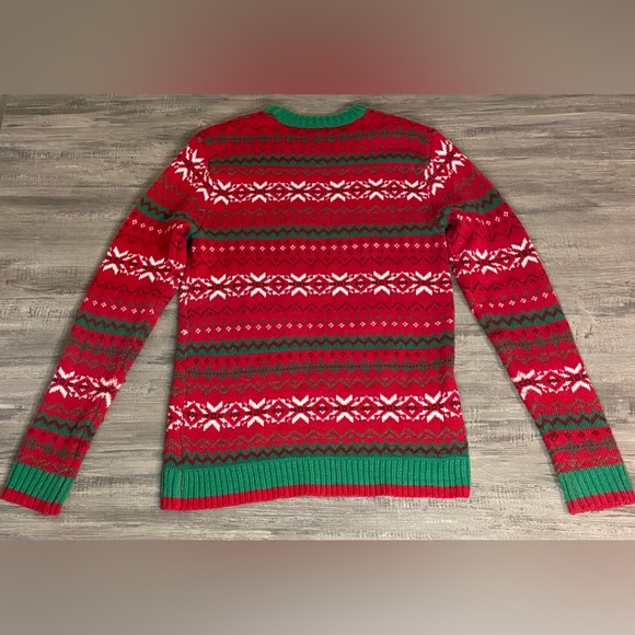 33 Degrees Men's Ugly Christmas Sweater Fire Breathing Dragon Size Small - Picture 4 of 6